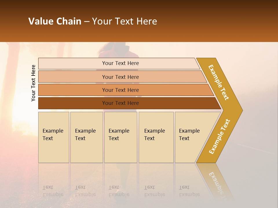 A Woman Running Down A Road With The Sun Setting In The Background PowerPoint Template