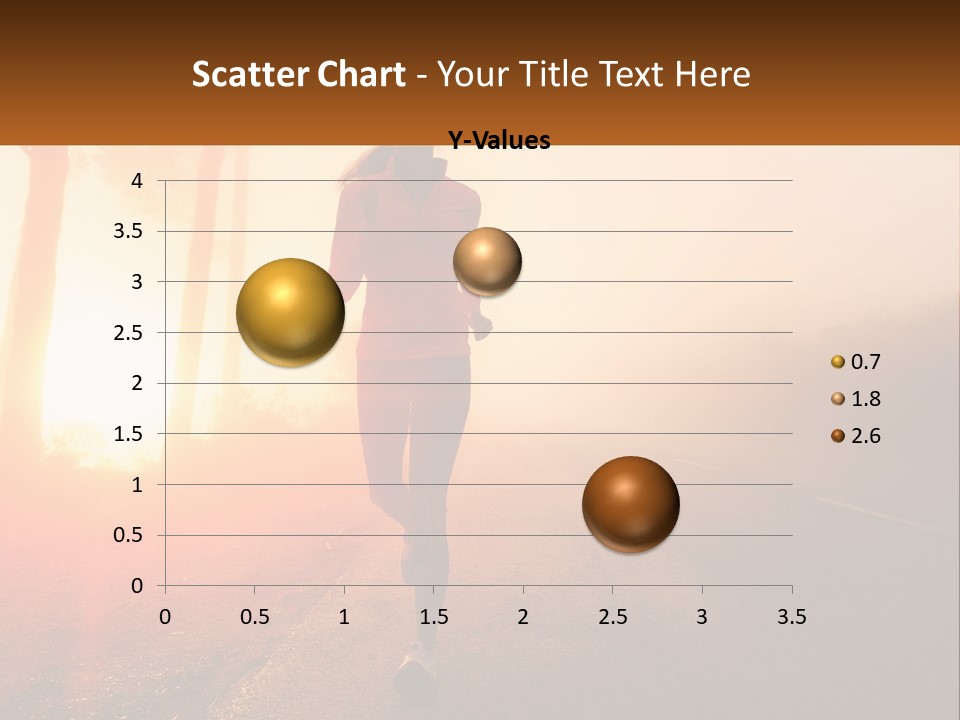 A Woman Running Down A Road With The Sun Setting In The Background PowerPoint Template