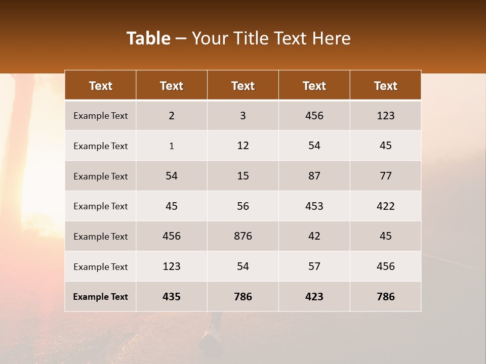 A Woman Running Down A Road With The Sun Setting In The Background PowerPoint Template