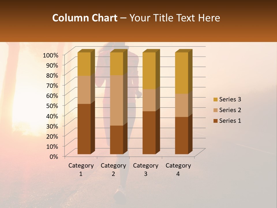 A Woman Running Down A Road With The Sun Setting In The Background PowerPoint Template