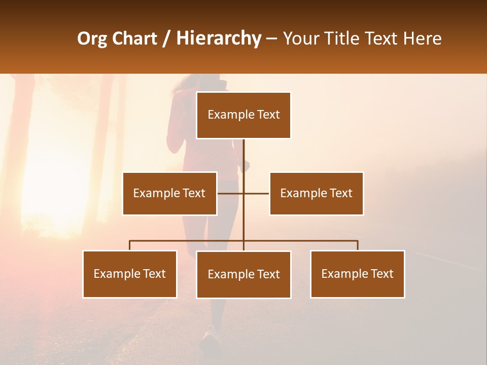 A Woman Running Down A Road With The Sun Setting In The Background PowerPoint Template