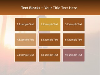 A Woman Running Down A Road With The Sun Setting In The Background PowerPoint Template