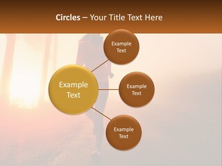 A Woman Running Down A Road With The Sun Setting In The Background PowerPoint Template