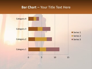 A Woman Running Down A Road With The Sun Setting In The Background PowerPoint Template