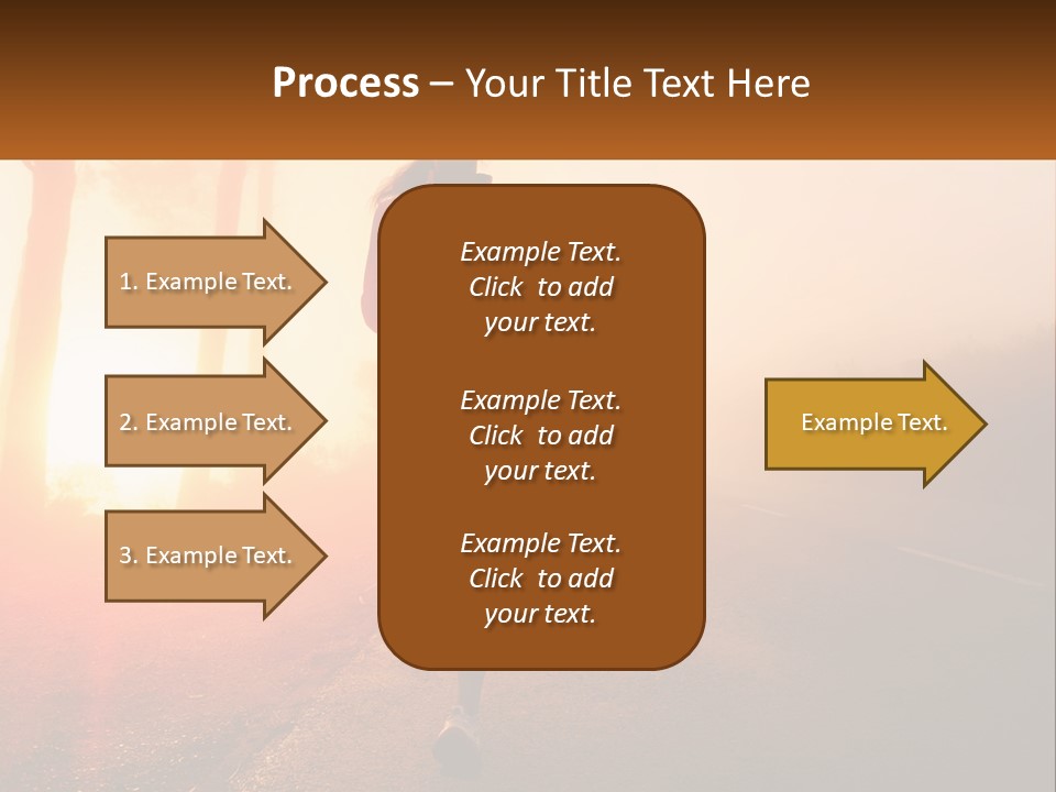 A Woman Running Down A Road With The Sun Setting In The Background PowerPoint Template