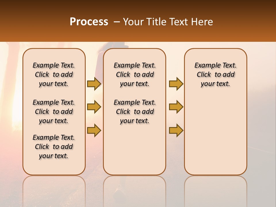 A Woman Running Down A Road With The Sun Setting In The Background PowerPoint Template
