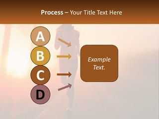 A Woman Running Down A Road With The Sun Setting In The Background PowerPoint Template