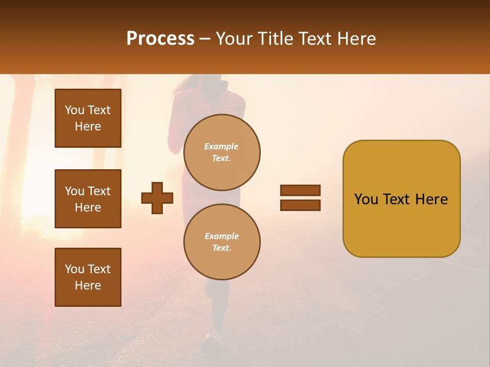 A Woman Running Down A Road With The Sun Setting In The Background PowerPoint Template