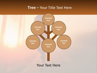 A Woman Running Down A Road With The Sun Setting In The Background PowerPoint Template