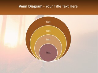 A Woman Running Down A Road With The Sun Setting In The Background PowerPoint Template