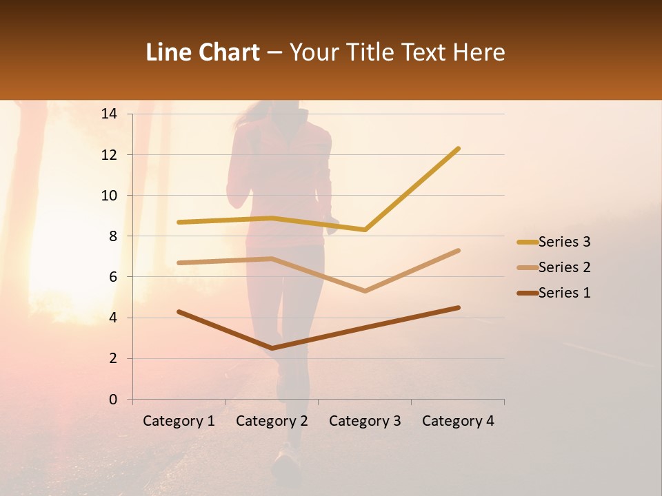 A Woman Running Down A Road With The Sun Setting In The Background PowerPoint Template