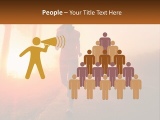 A Woman Running Down A Road With The Sun Setting In The Background PowerPoint Template