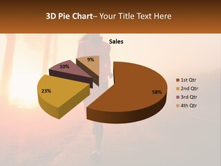 A Woman Running Down A Road With The Sun Setting In The Background PowerPoint Template