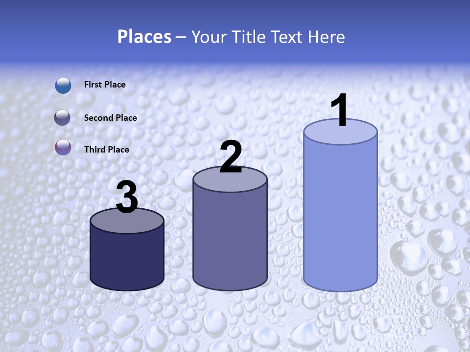 A Blue Background With Water Droplets On It PowerPoint Template