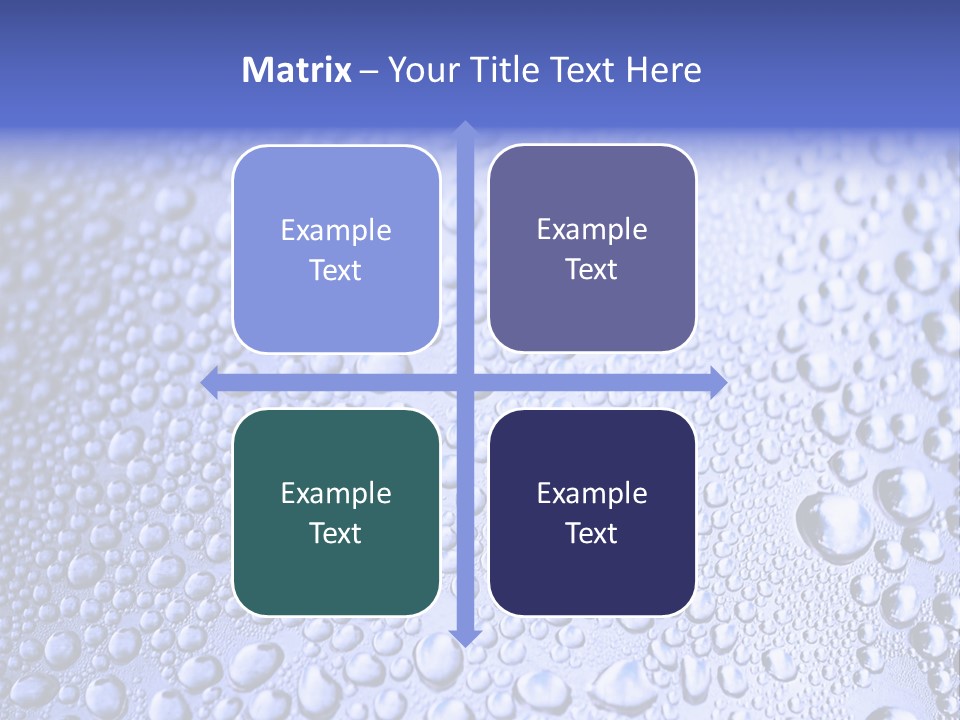 A Blue Background With Water Droplets On It PowerPoint Template