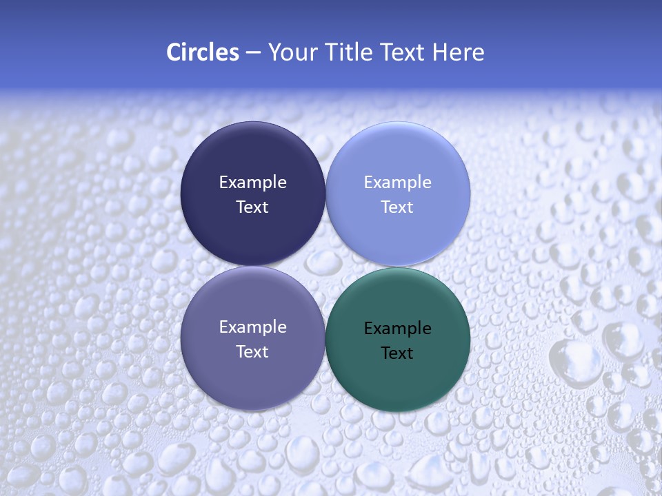 A Blue Background With Water Droplets On It PowerPoint Template