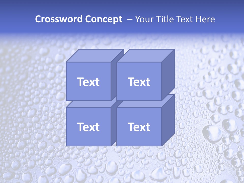 A Blue Background With Water Droplets On It PowerPoint Template