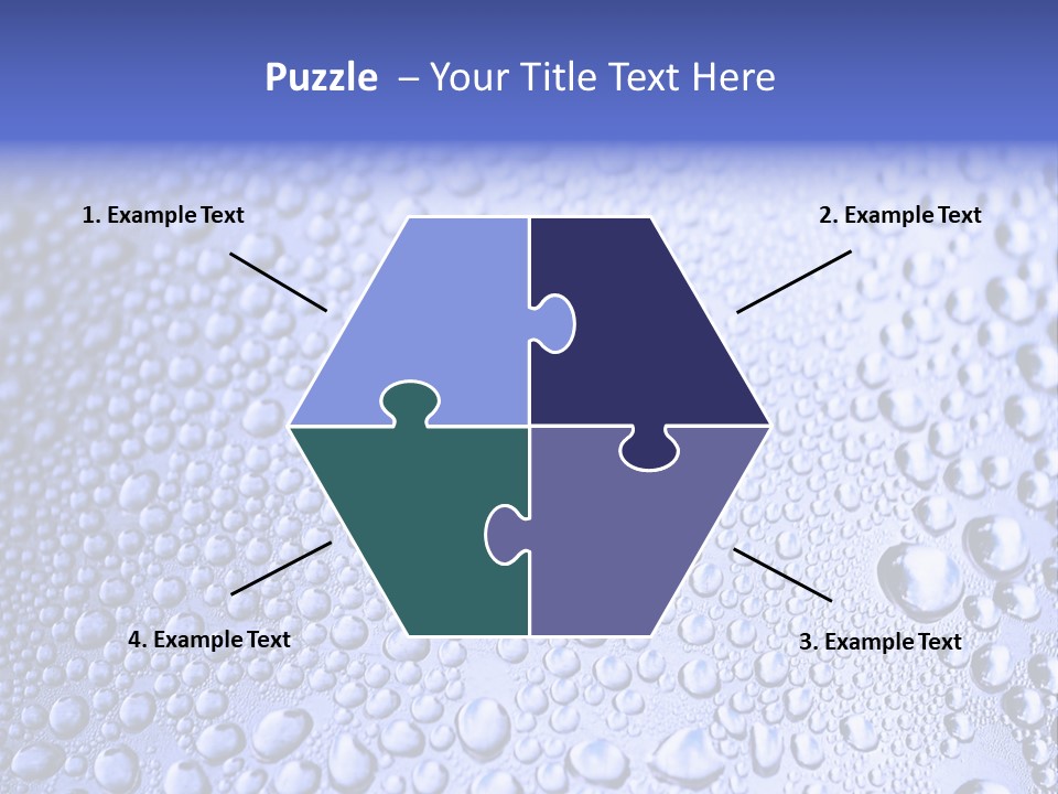 A Blue Background With Water Droplets On It PowerPoint Template