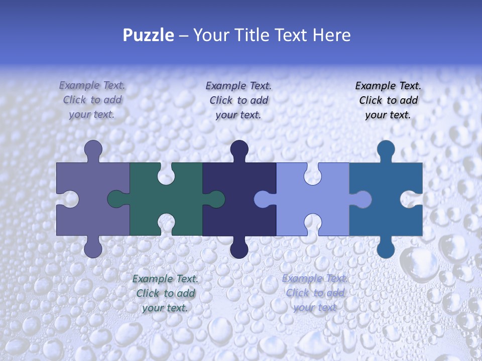 A Blue Background With Water Droplets On It PowerPoint Template