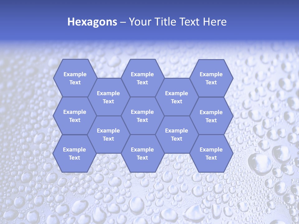 A Blue Background With Water Droplets On It PowerPoint Template