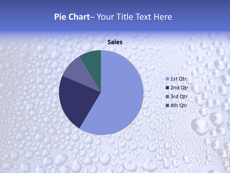 A Blue Background With Water Droplets On It PowerPoint Template