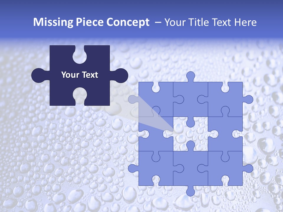 A Blue Background With Water Droplets On It PowerPoint Template