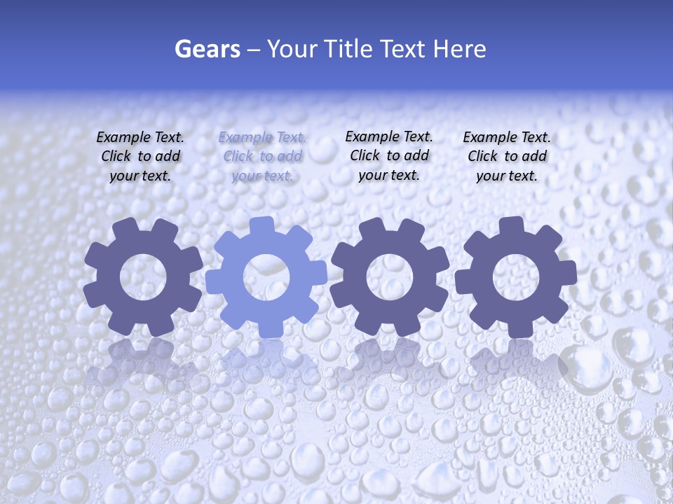 A Blue Background With Water Droplets On It PowerPoint Template