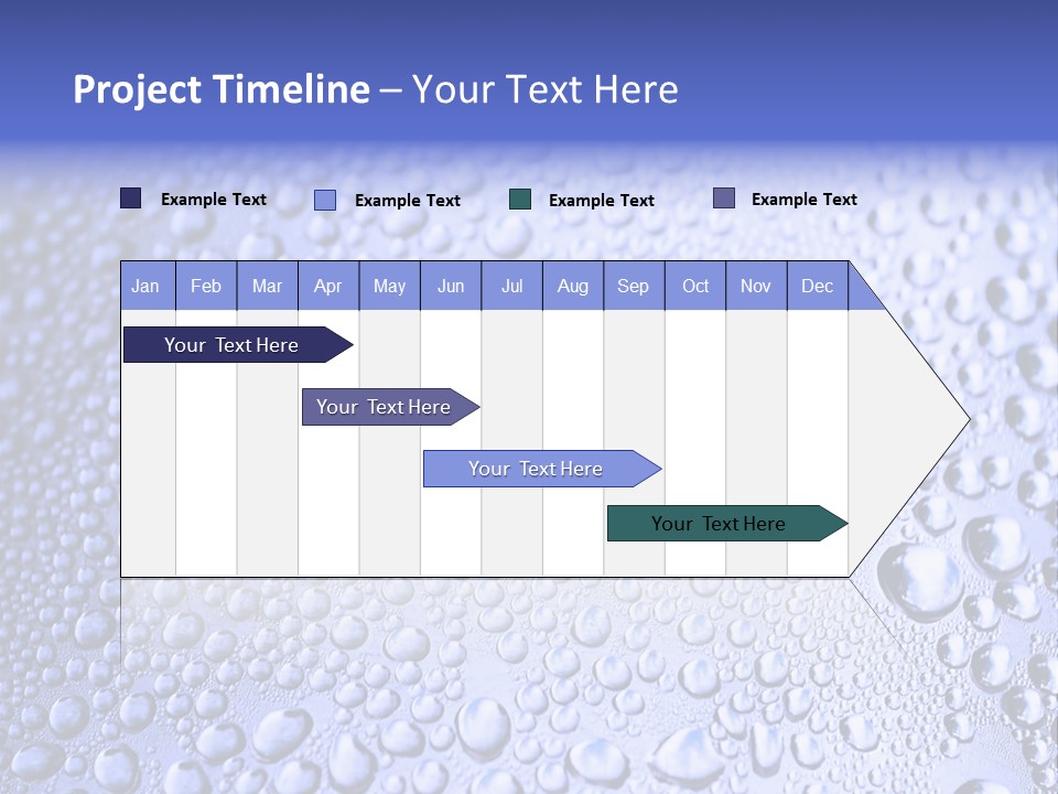A Blue Background With Water Droplets On It PowerPoint Template