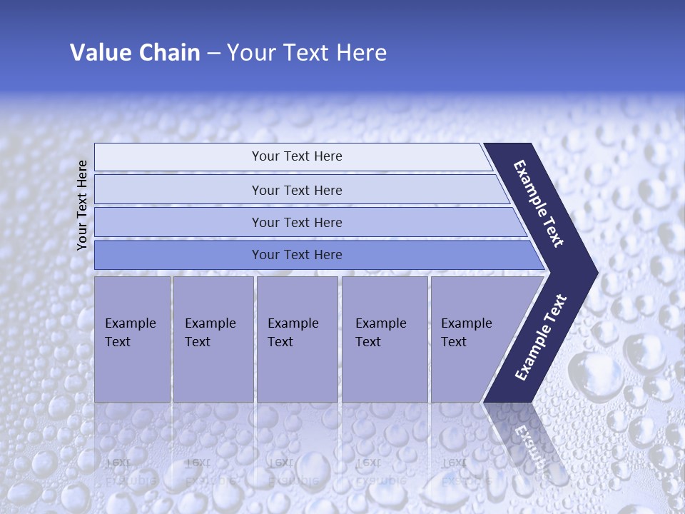 A Blue Background With Water Droplets On It PowerPoint Template