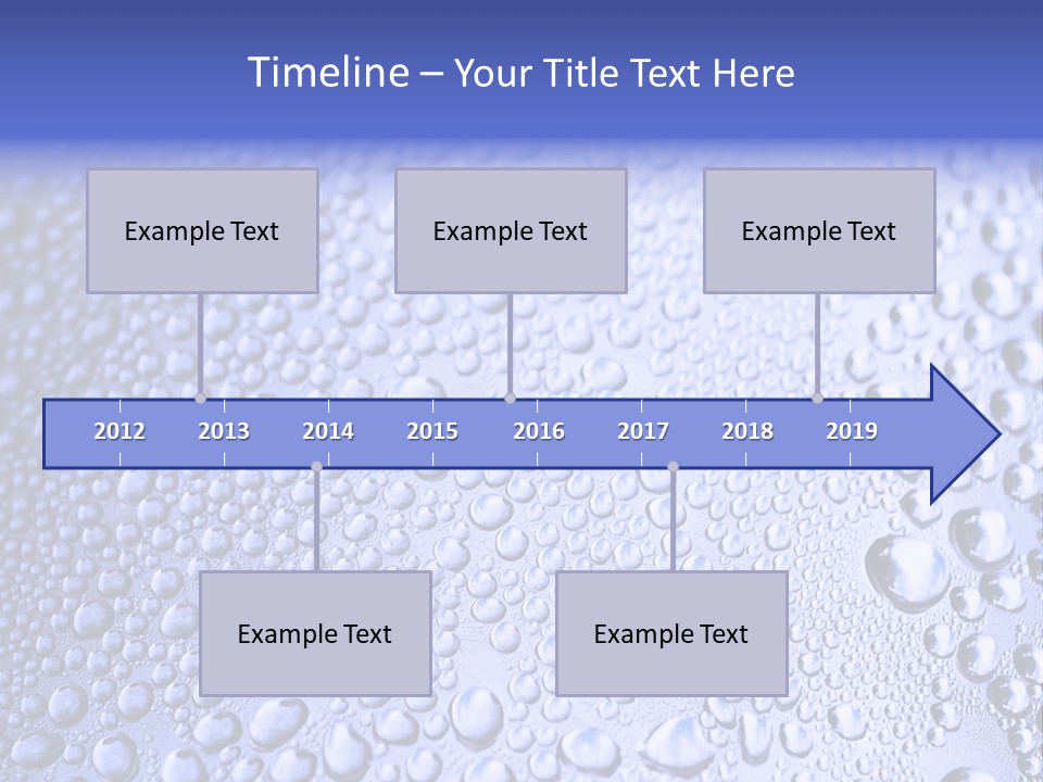 A Blue Background With Water Droplets On It PowerPoint Template
