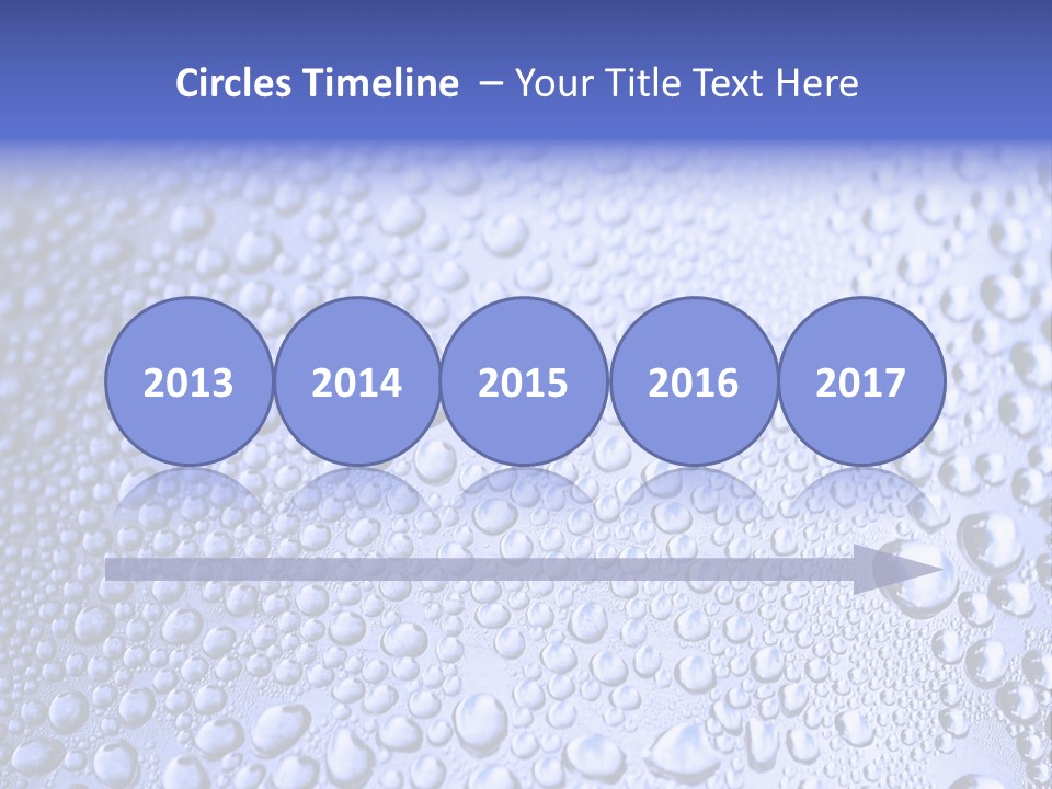 A Blue Background With Water Droplets On It PowerPoint Template