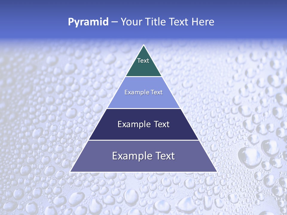 A Blue Background With Water Droplets On It PowerPoint Template