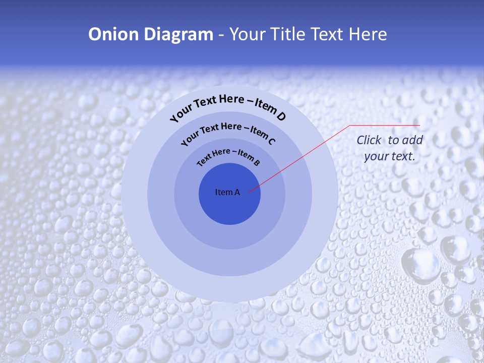 A Blue Background With Water Droplets On It PowerPoint Template