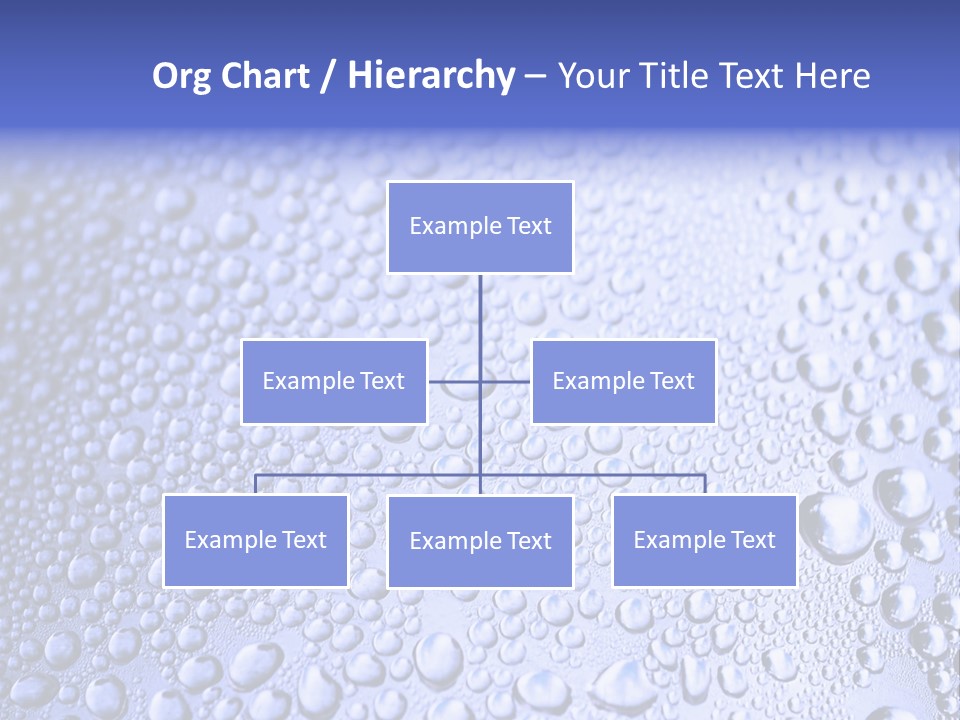 A Blue Background With Water Droplets On It PowerPoint Template