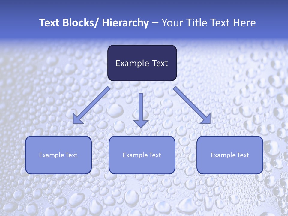 A Blue Background With Water Droplets On It PowerPoint Template
