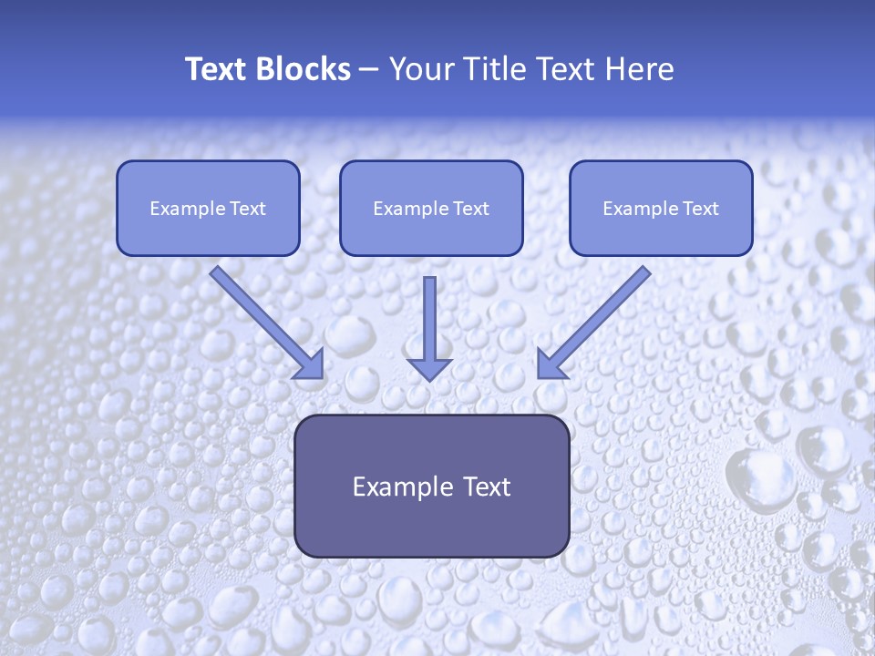 A Blue Background With Water Droplets On It PowerPoint Template