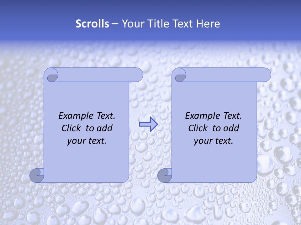 A Blue Background With Water Droplets On It PowerPoint Template