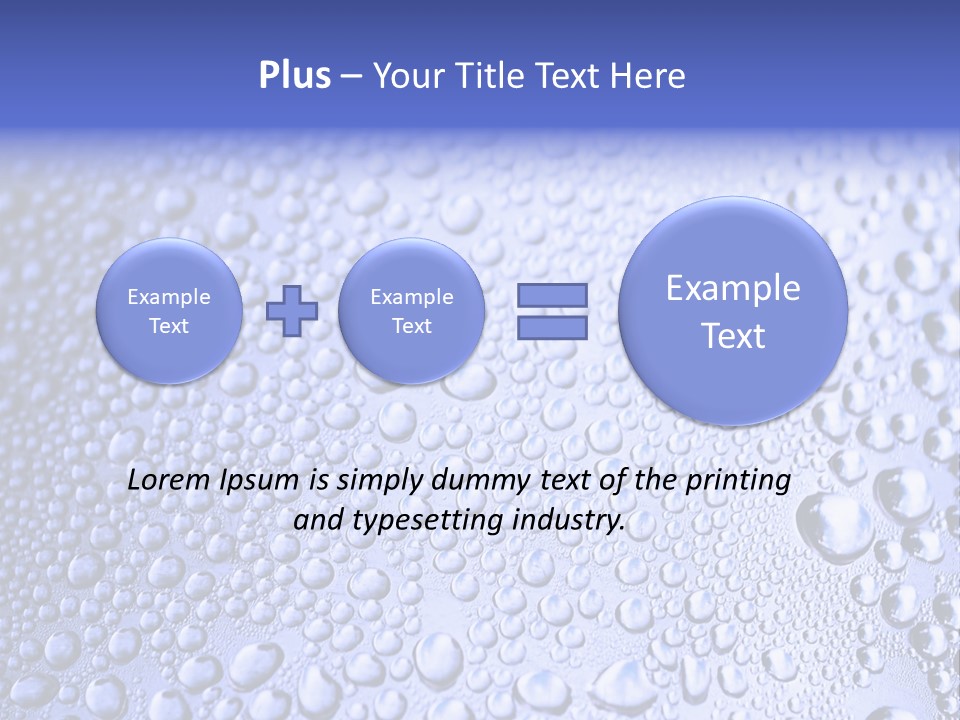 A Blue Background With Water Droplets On It PowerPoint Template