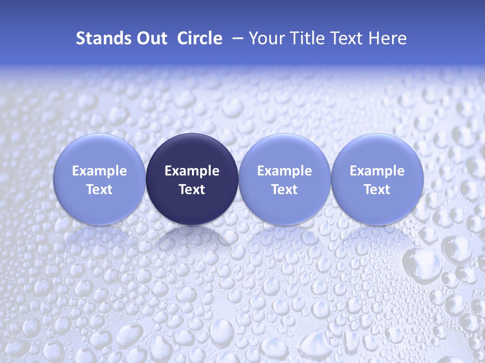 A Blue Background With Water Droplets On It PowerPoint Template
