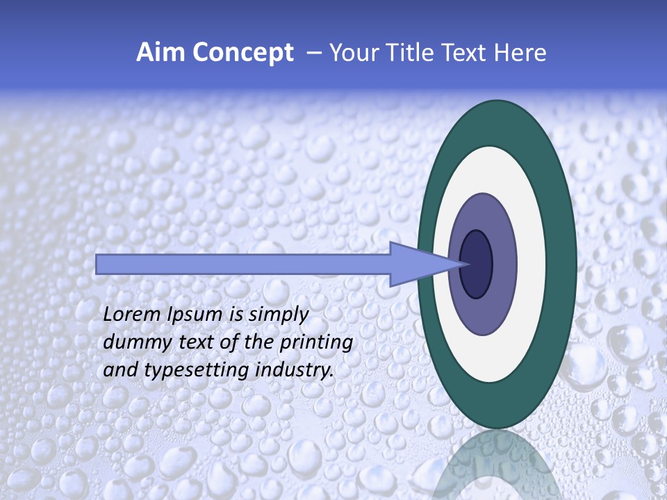 A Blue Background With Water Droplets On It PowerPoint Template