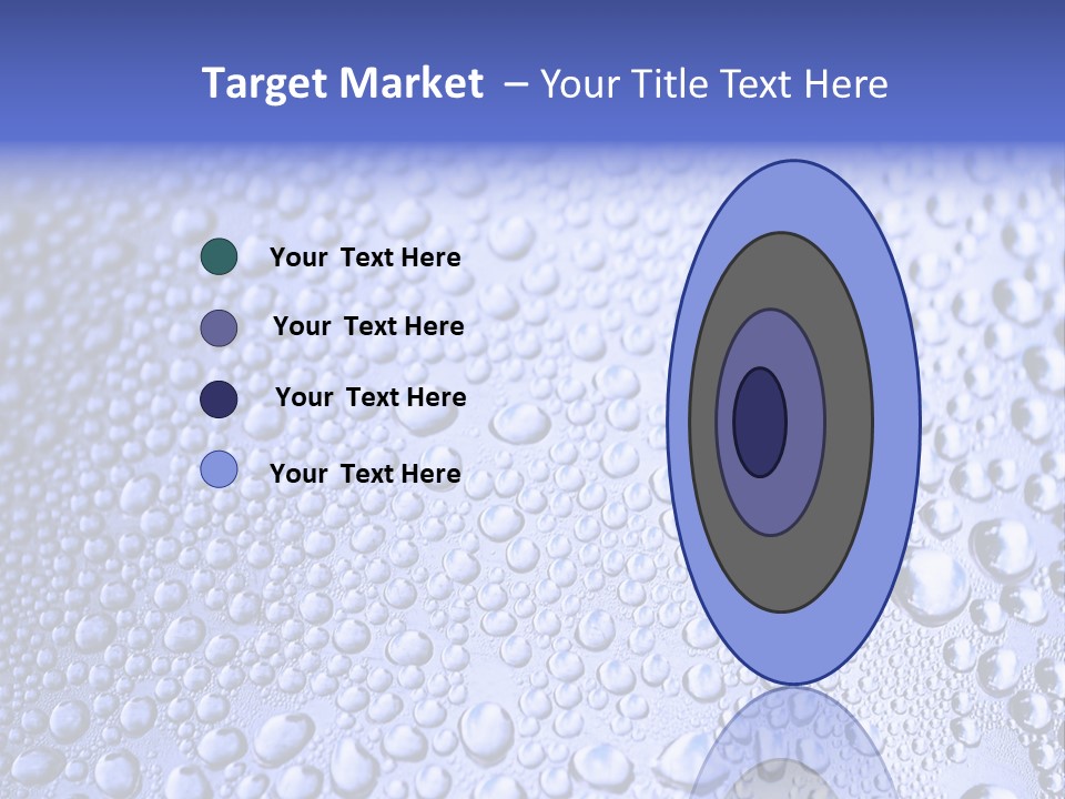 A Blue Background With Water Droplets On It PowerPoint Template