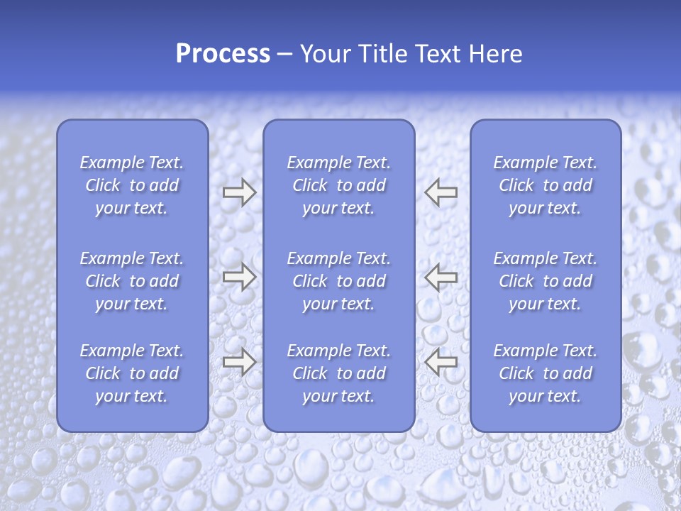 A Blue Background With Water Droplets On It PowerPoint Template