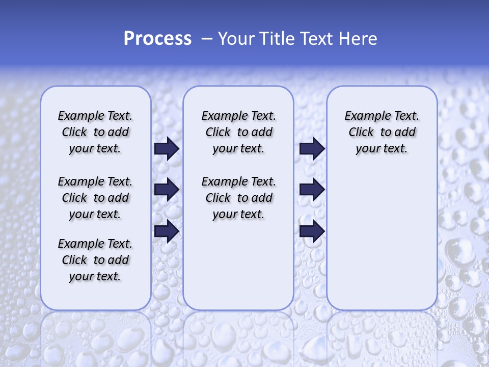 A Blue Background With Water Droplets On It PowerPoint Template