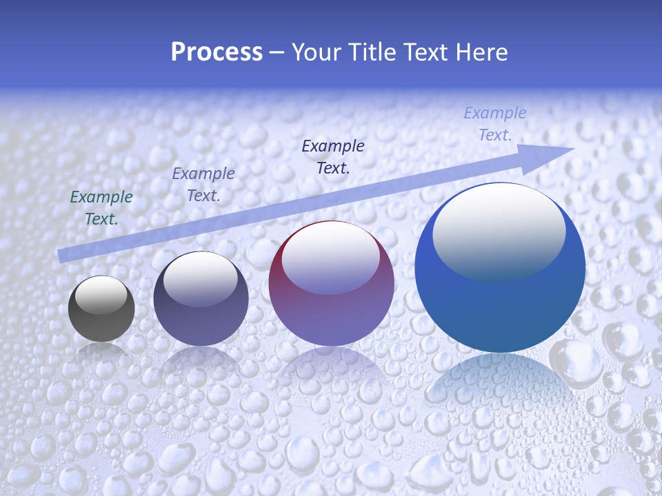 A Blue Background With Water Droplets On It PowerPoint Template