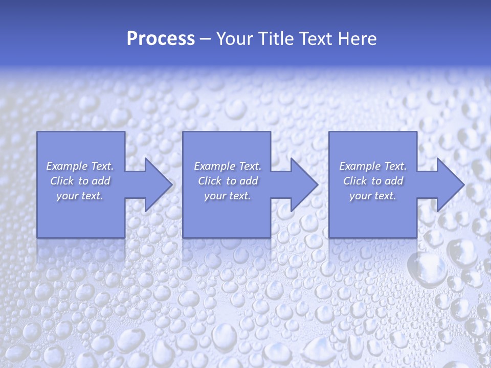 A Blue Background With Water Droplets On It PowerPoint Template