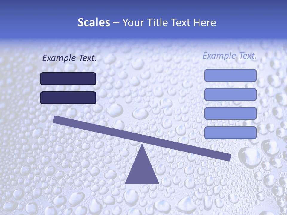 A Blue Background With Water Droplets On It PowerPoint Template