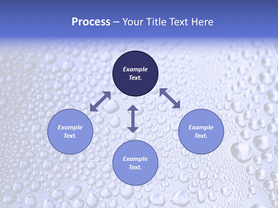 A Blue Background With Water Droplets On It PowerPoint Template