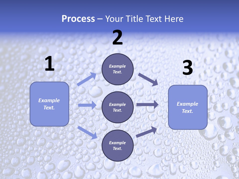 A Blue Background With Water Droplets On It PowerPoint Template