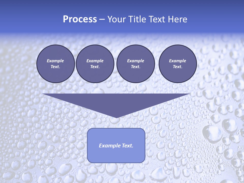 A Blue Background With Water Droplets On It PowerPoint Template