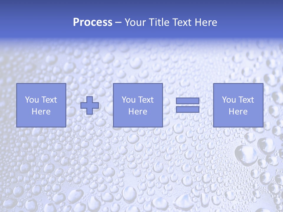 A Blue Background With Water Droplets On It PowerPoint Template